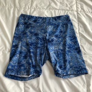 Bandana print biker shorts